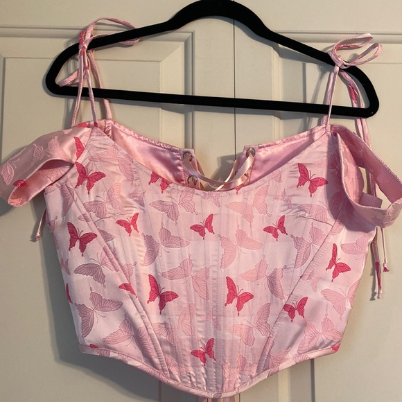 Sugar Thrillz Tops - NWOT Sugar Thrillz Butterfly Corset Top